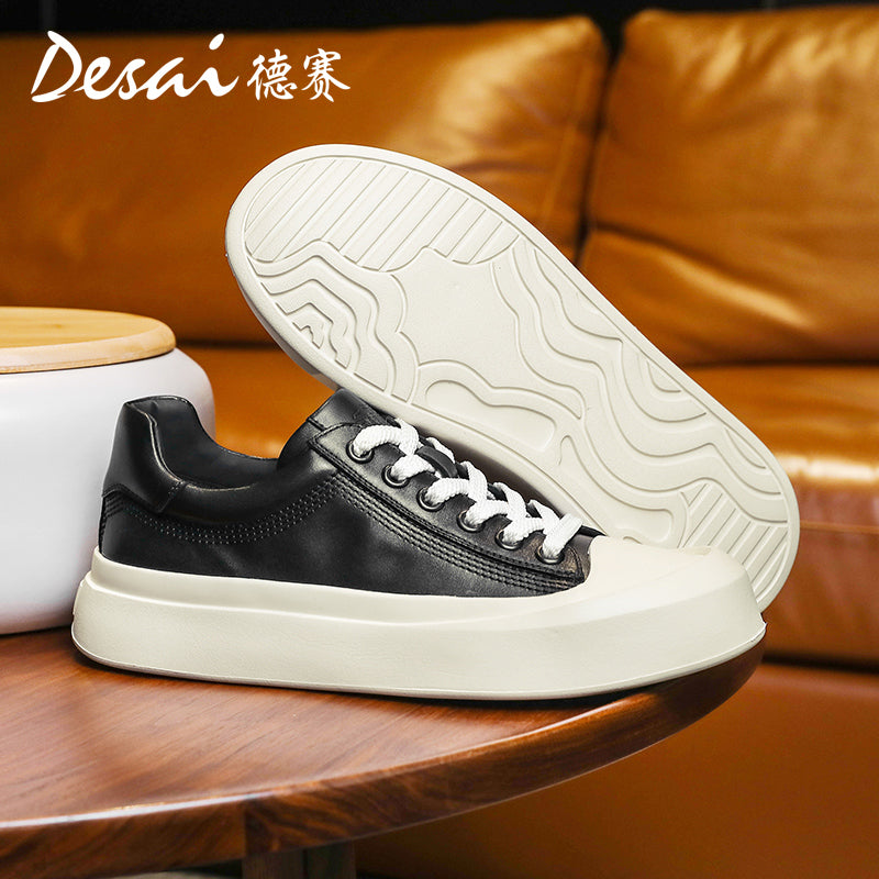 Desai Men's Shoes 2024 Summer New Thin Breathable Flat Board Shoes Sports and Casual Canvas sneakers Little White Shoes for Men DS3071
