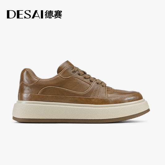 Desai Shock Absorbing Sole and Textured Design Men's Top Grain Leather Versatile for Any Occasion casual fashion comfortable DS3596