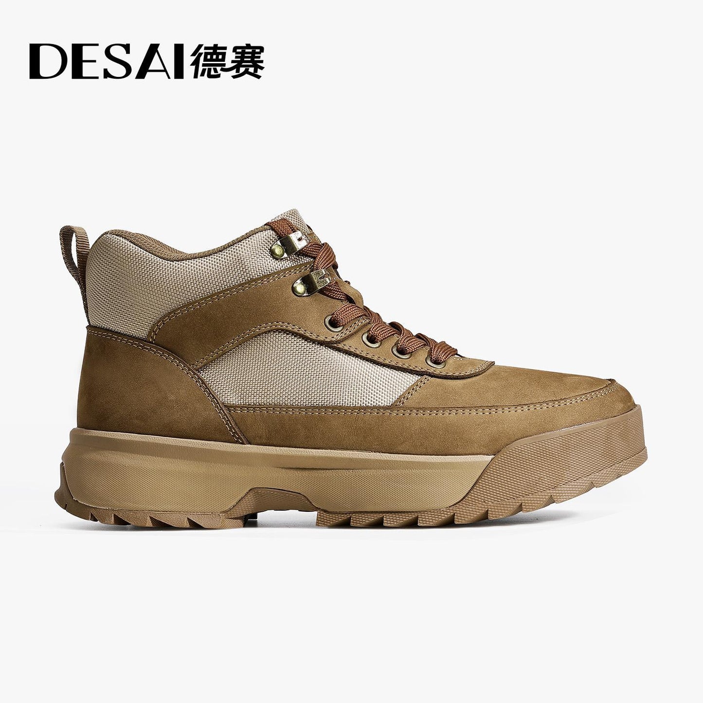 Desai Ultimate Sole High-Top Boots Comfort Chunky No Rubbing Lace-Up Design Soft Material DS25132H