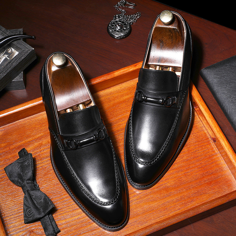 Desai spring and summer loafers low-top business casual pattern men's shoes DS891705