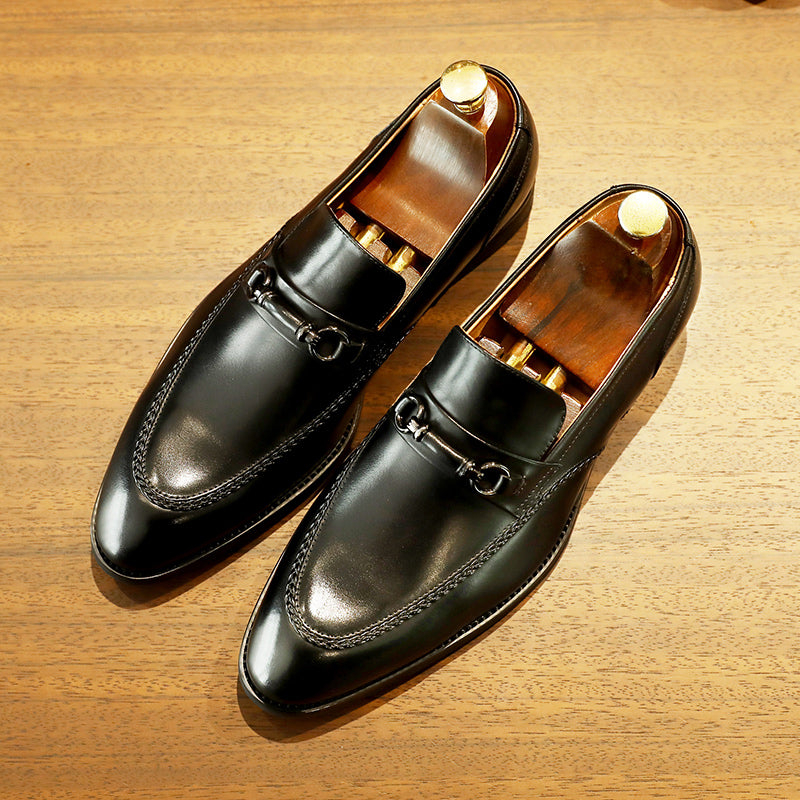 Desai spring and summer loafers low-top business casual pattern men's shoes DS891705