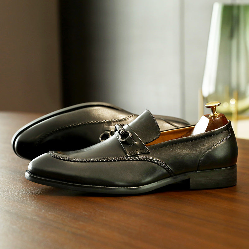 Desai spring and summer loafers low-top business casual pattern men's shoes DS891705