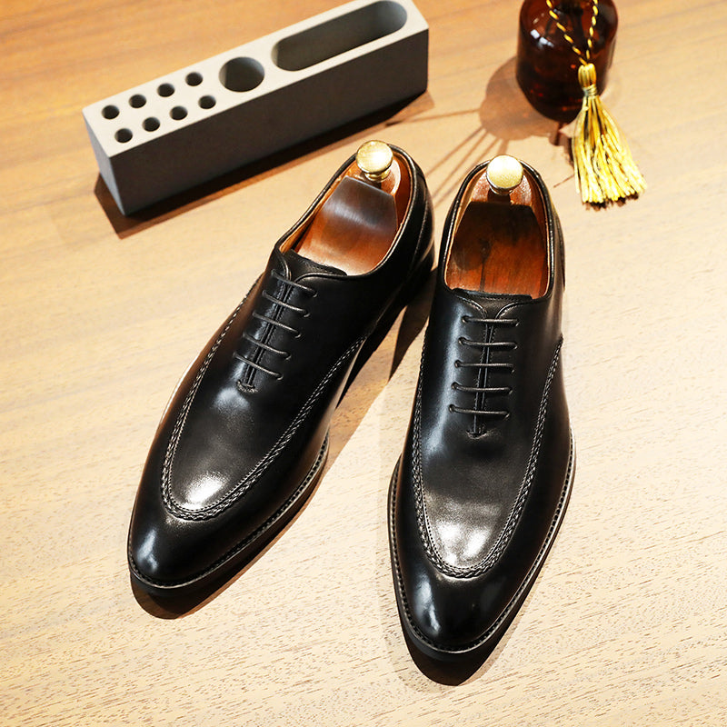 Desai Men's Dress shoes -Real leather Business Elegant Gentleman Shoes