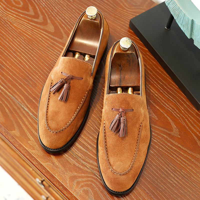 Desai Loafers Shoes For Men Fringe Easy Wear Genuine Leather Casual Male Loafers Shoes Fashion Luxury DS890207