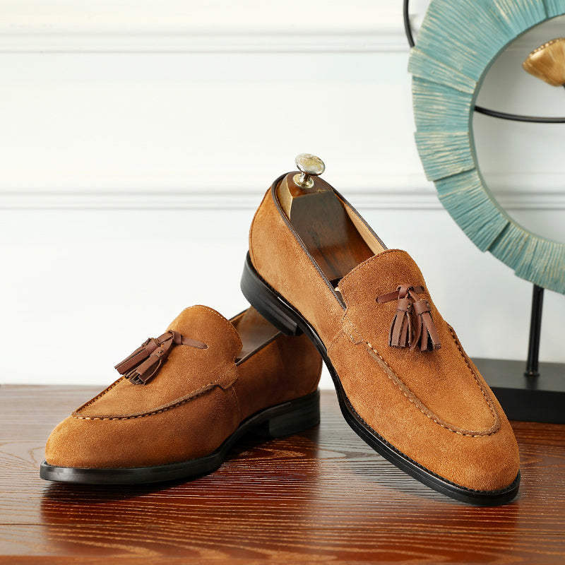 Desai Loafers Shoes For Men Fringe Easy Wear Genuine Leather Casual Male Loafers Shoes Fashion Luxury DS890207