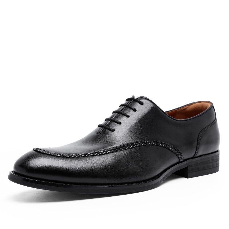 Desai Men's Dress shoes -Real leather Business Elegant Gentleman Shoes Simple British Style Wedding Shoes DS891702