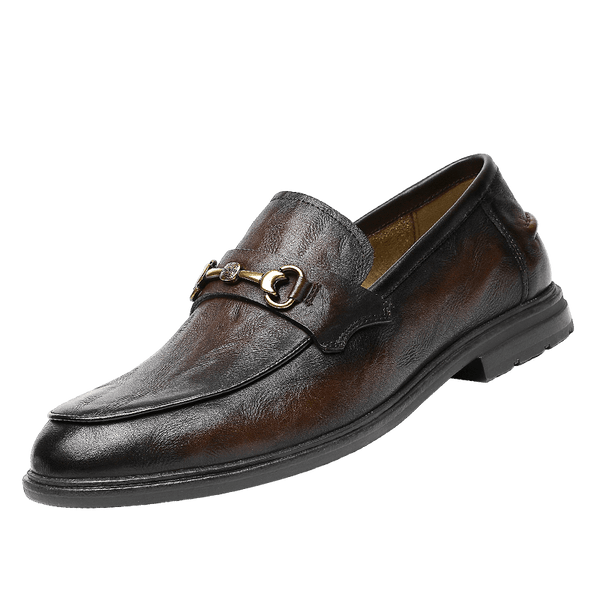 Desai Men Shoes Loafers spring and summer leather shoes one step on dress shoes DS1003