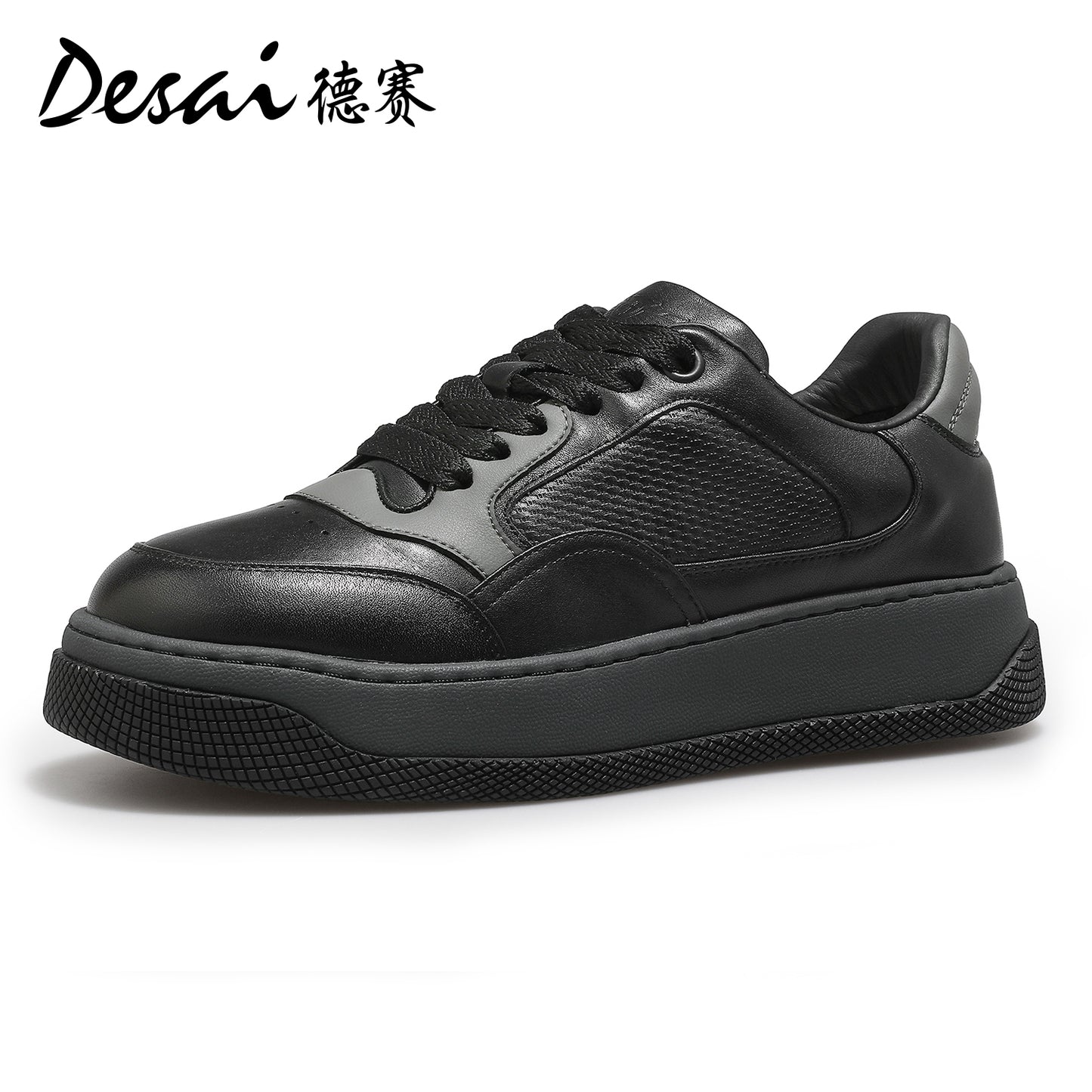 DESAI Full Grain Leather Men Shoes Soft Thick Bottom Casual Sneaker For Men Business Work Breathable Sneakers New Arrival DS3399