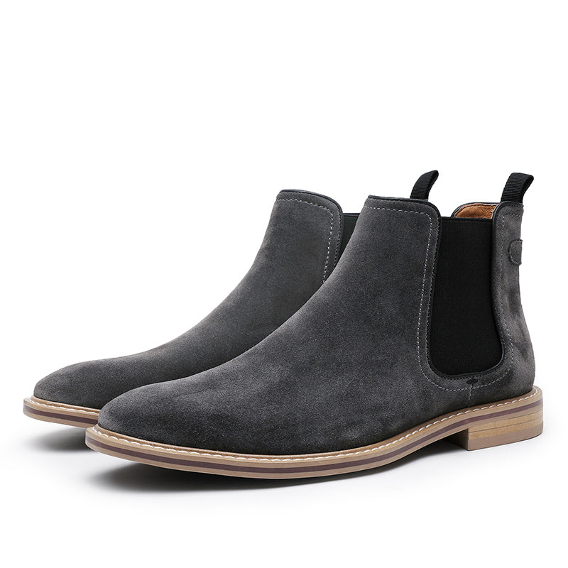 Desai Men's New Genuine Leather Chelsea boots one-step low-heeled suede boots British Retro Autumn/Winter DS867805H