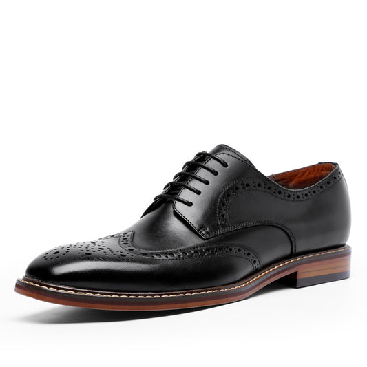 Desai Shoes For Men Business leather Carved British Shoes Formal Wear  Handmade Derby Shoes brogues and wingtips DS6737