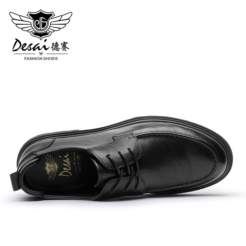 Desai leather shoes for men Business casual leather shoes leather breathable autumn 2024 new Derby shoes soft soled shoes for men DS6307