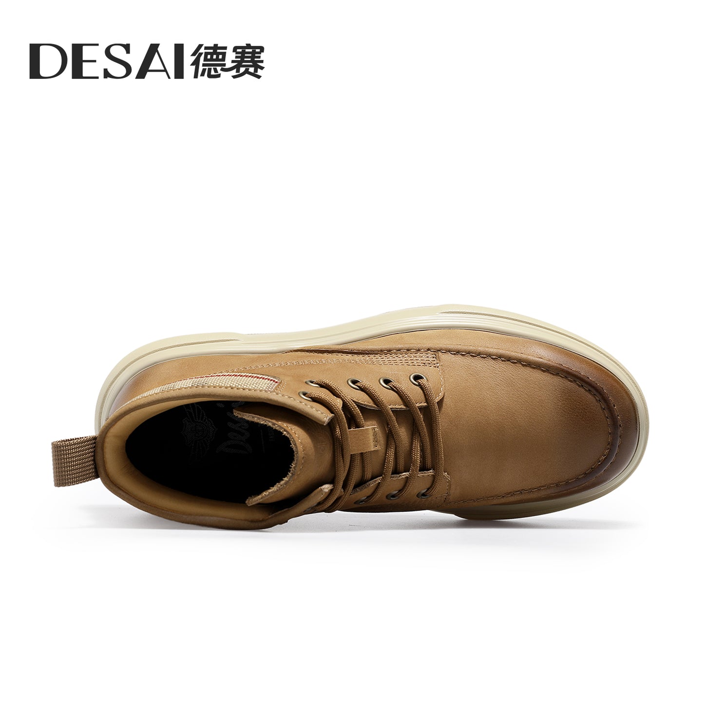 Desai [Winter graphene warm] Leather work boots High top board shoes retro men's boots casual shoes DS30196H