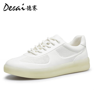 Desai Men's Shoes, Cool and Breathable in summer, Genuine Leather, German Training Shoes,Versatile Casual Shoes, Thick Soles, High Height Shoes DS3073