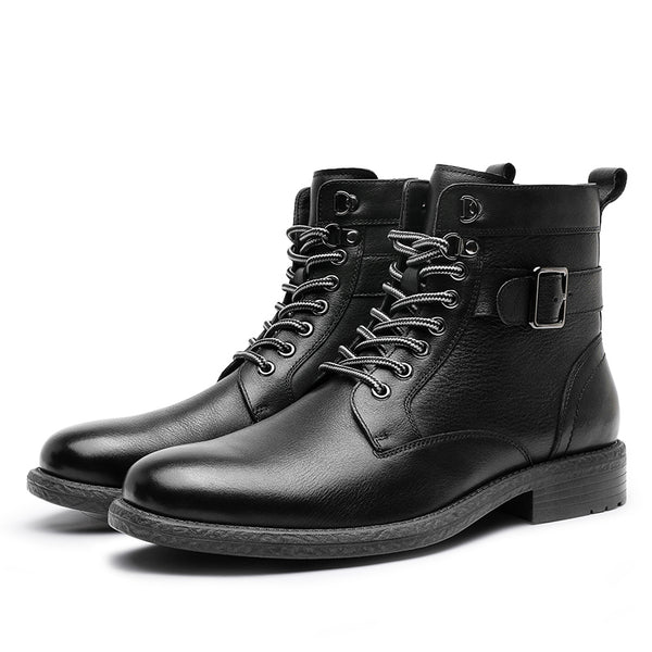 Desai Men's Boots Non-Slip Heels Genuine Leather Shoes DS313H