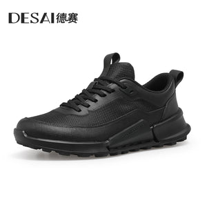 Desai casual shoes men's shoes increase wear resistance lightweight sports shoes men's mesh surface breathable lightweight soft sole running shoes DS2073