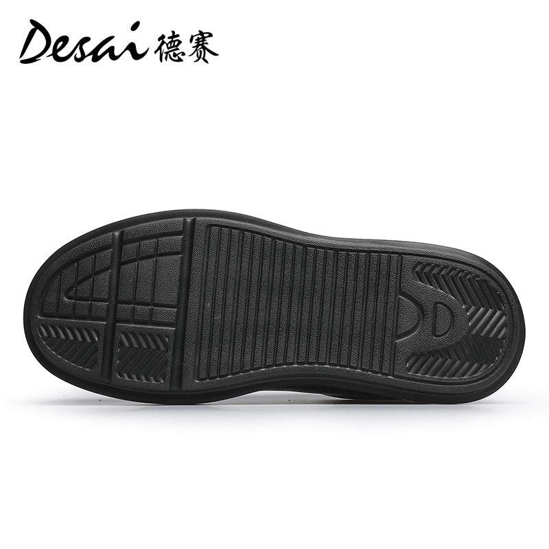 Desai Shoes Men's 2024 Summer Breathable Little White Shoes Men's Genuine Leather Lightweight Sports Shoes Thin Men's Casual Shoes DS3072