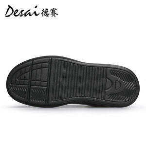 Desai Shoes Men's 2024 Summer Breathable Little White Shoes Men's Genuine Leather Lightweight Sports Shoes Thin Men's Casual Shoes DS3072