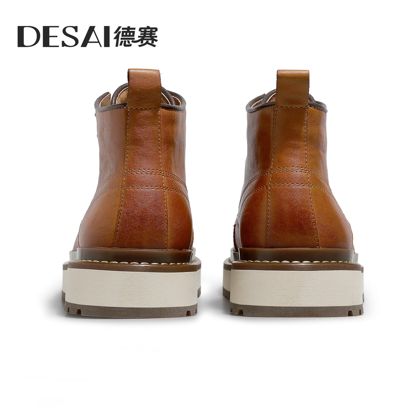 Desai Men's retro British style high top casual men's shoes warm thick sole cargo men's boots DS30172H