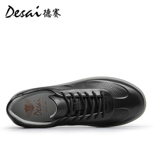 Desai Men's Shoes, Cool and Breathable in summer, Genuine Leather, German Training Shoes,Versatile Casual Shoes, Thick Soles, High Height Shoes DS3073