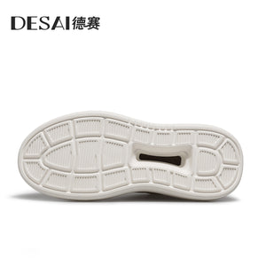 Desai shoes men's casual shoes autumn slip-on lightweight all-match breathable sneakers men's leather small white shoes DS30113