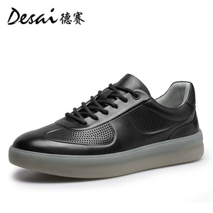 Desai Men's Shoes, Cool and Breathable in summer, Genuine Leather, German Training Shoes,Versatile Casual Shoes, Thick Soles, High Height Shoes DS3073