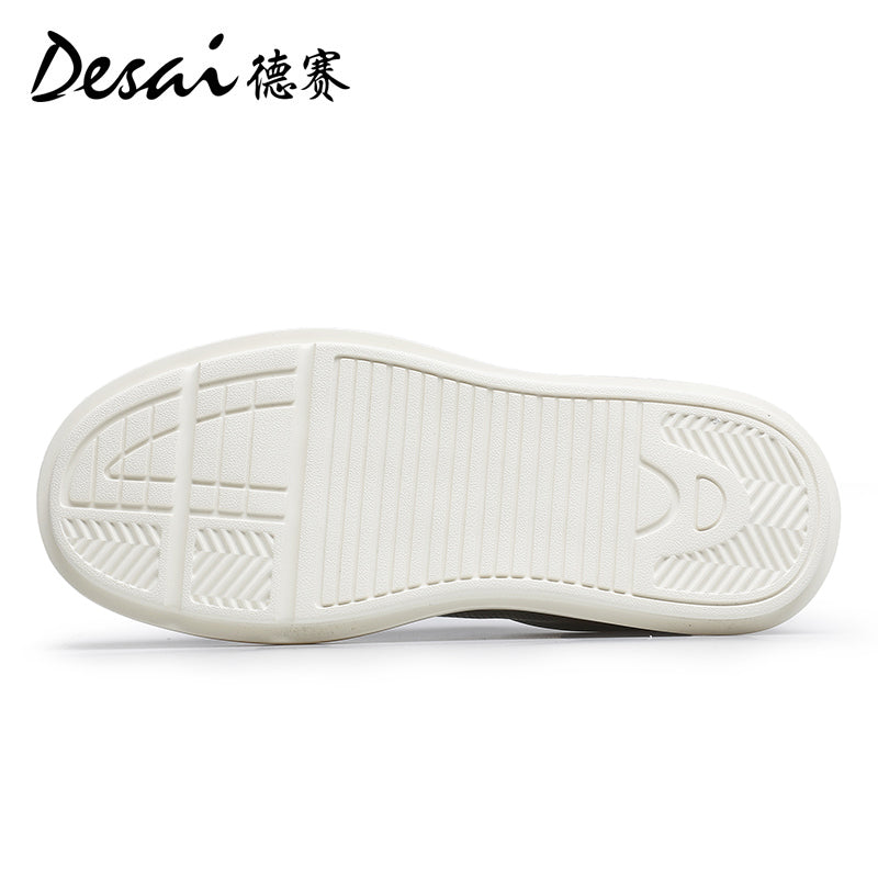 Desai Shoes Men's 2024 Summer Breathable Little White Shoes Men's Genuine Leather Lightweight Sports Shoes Thin Men's Casual Shoes DS3072