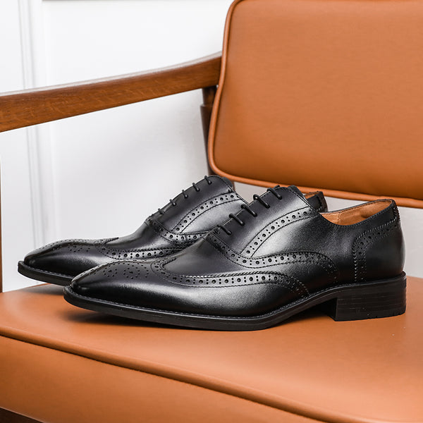 Desai New Arrivals Men Business Dress Shoes Genuine Leather Brock Retro Gentleman Shoes Formal Carved Brogue Shoes Men DS8988-51/52