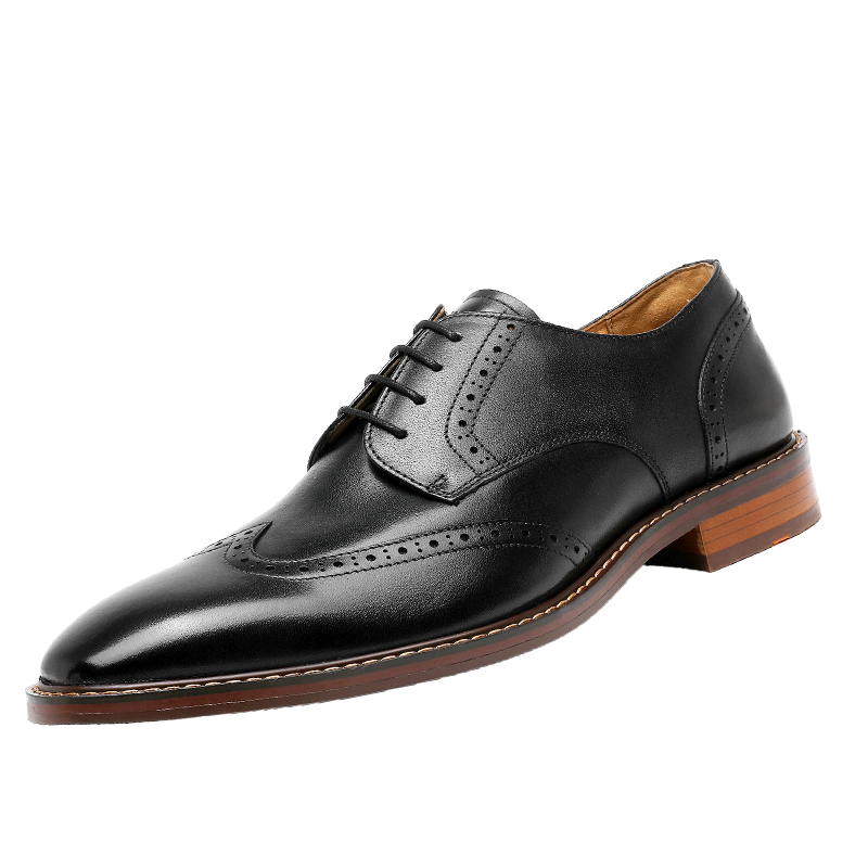 OS6603 DESAI Business Work Brand Shoes Men Formal Soft Genuine Leather Official Black Shoes Derby New Fashion