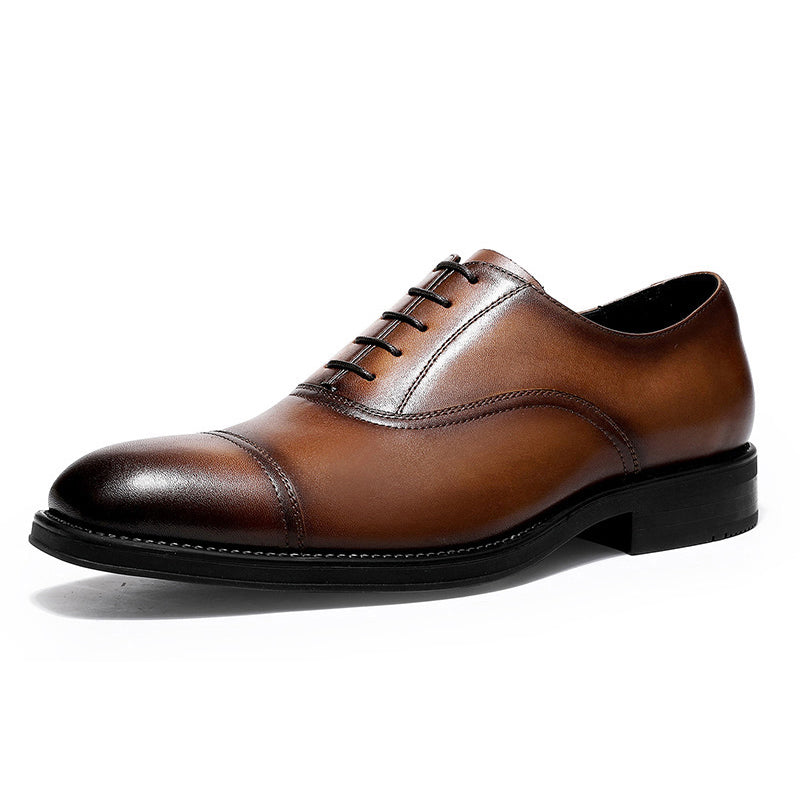 DESAI Men's Business Dress Casual Shoes Soft Genuine Leather Fashion Mens Comfortable Oxford DS6003