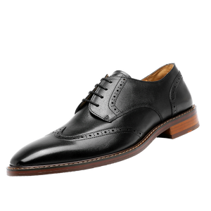 OS6603 DESAI Business Work Brand Shoes Men Formal Soft Genuine Leather Official Black Shoes Derby New Fashion