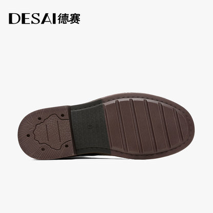 Desai Men's zipper Business leather British Style Men's leather Shoes Boots Men's Boots DS6518HZ
