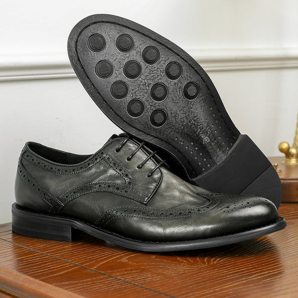 DS6311  Desai Men Brock Derby handmade leather shoes Casual dress shoes top cowhide leather shoes