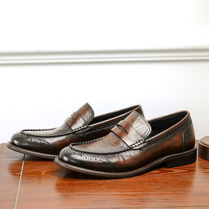 DS1308 Desai Men Shoes Loafers spring and summer leather shoes one step on dress shoes