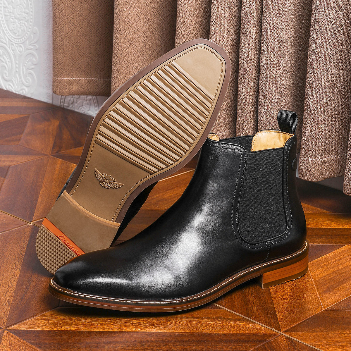 【 Black Five exclusive benefits 】【$9.9】 Leather business shoes & Chelsea Boots & Fashion leather casual shoes