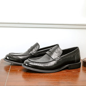 DS1308 Desai Men Shoes Loafers spring and summer leather shoes one step on dress shoes