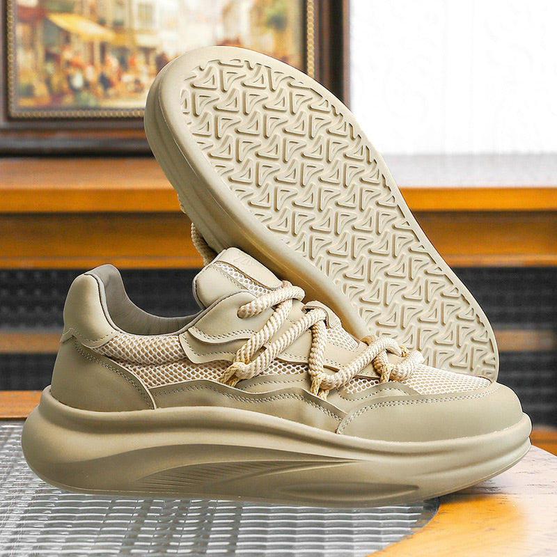 DS2341 DESAI Casual Leather Shoes Genuine Leather Sneakers Summer and autumn Breathable laces up for school