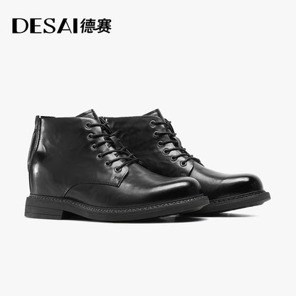 Desai Men's zipper Business leather British Style Men's leather Shoes Boots Men's Boots DS6518HZ