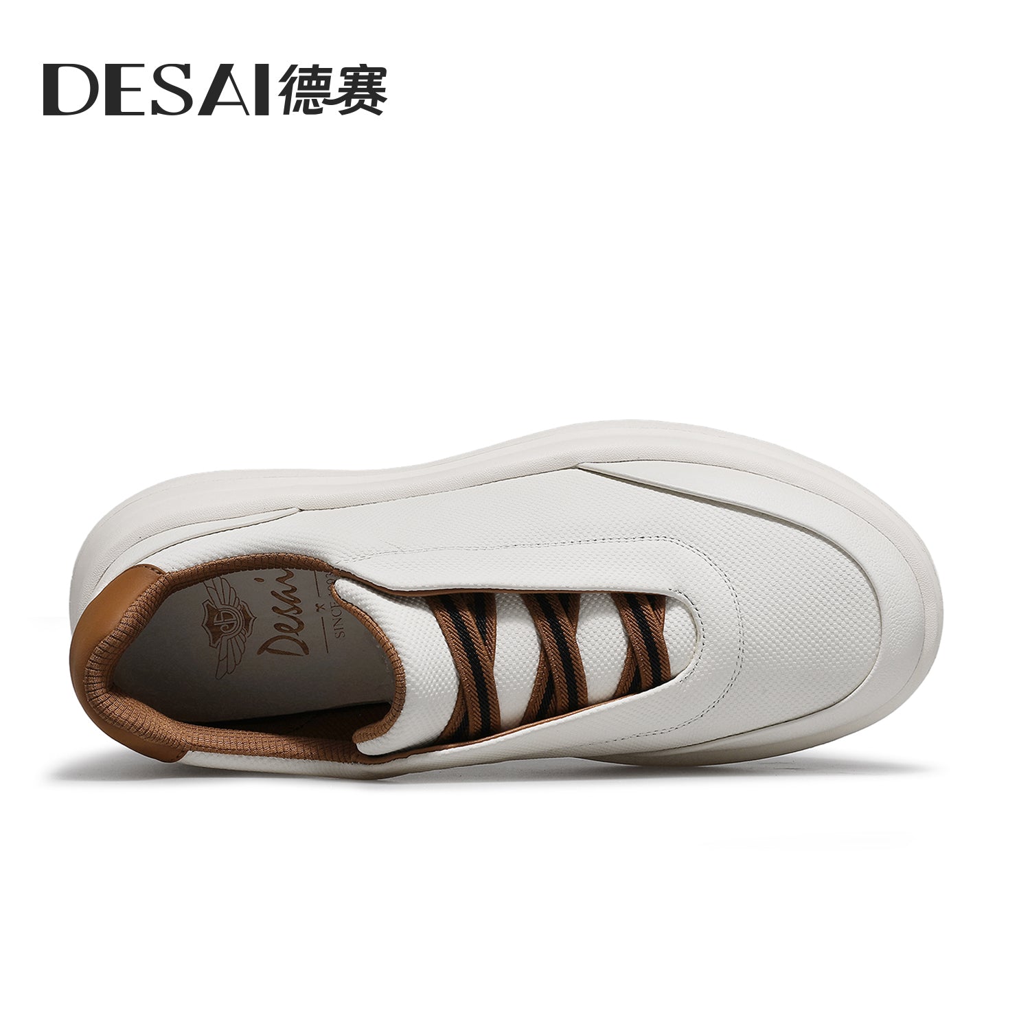 Desai shoes men's casual shoes autumn slip-on lightweight all-match breathable sneakers men's leather small white shoes DS30113