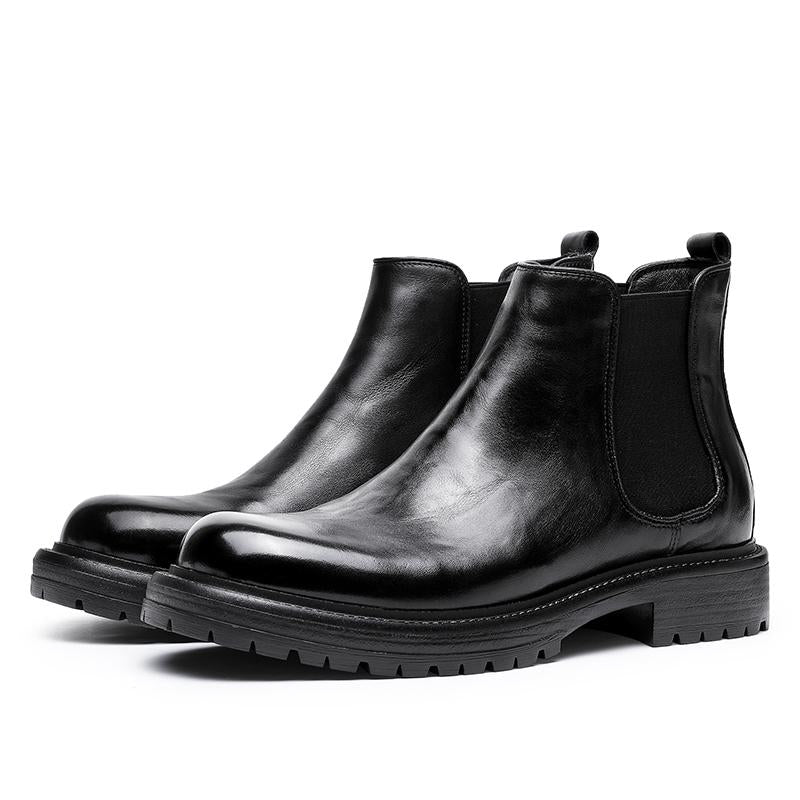 DESAI Soft Chelsea boots height increasing sole Men's  high top leather anklefootwear DS6317H/HM