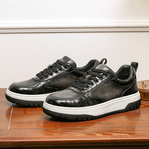 DS33122 Desai Shoes For Men Fashion versatile casual shoes Real cowhide leather with the COOLMAX comfort men New Alligator Design