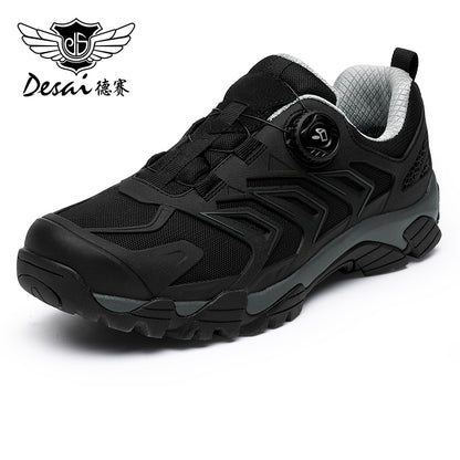 Desai Men Casual Shoes Real Leather Sneakers Without Laces Up Breathable Low Heel Four Season Use Waterproof Material DS2351