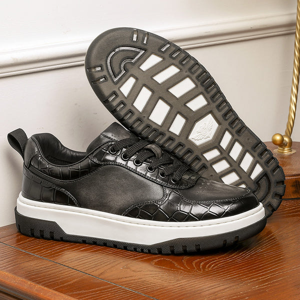 Desai Shoes For Men Fashion versatile casual shoes Real cowhide leather comfort men New Alligator Design DS33122