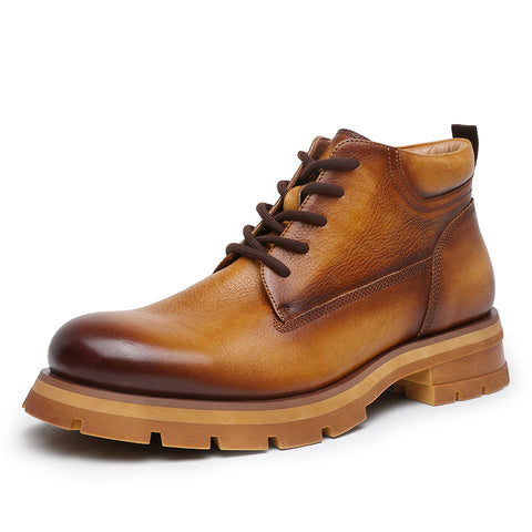Desai Men's Fashion Leather Boots Beautiful Elastic Good Shoes DS3111H