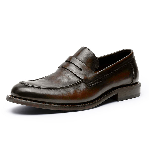 Desai Men spring and summer leather loafers one step on shoes Casual dress shoes top cowhide leather shoes DS1309