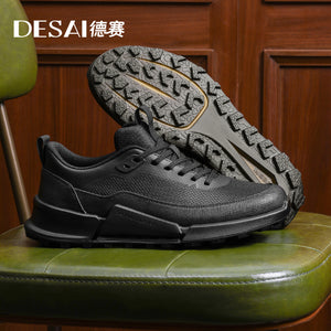 Desai casual shoes men's shoes increase wear resistance lightweight sports shoes men's mesh surface breathable lightweight soft sole running shoes DS2073