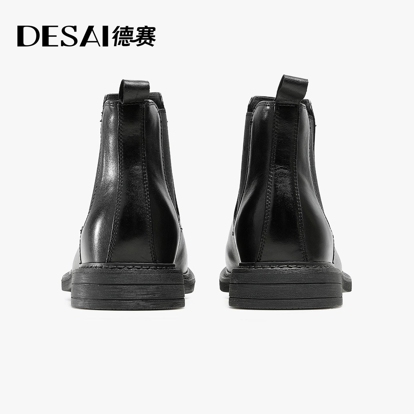 Desai Chelsea Leather boots One-step Hight Cut Genuine Leather Warm Chelsea Boots  Man Footwear Elegant Breathable leather Lining DS6519HZ