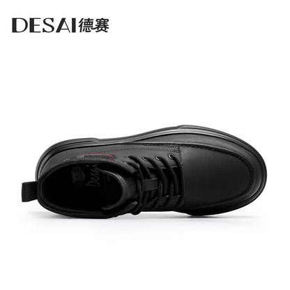 Desai [Winter graphene warm] Leather work boots High top board shoes retro men's boots casual shoes DS30196H