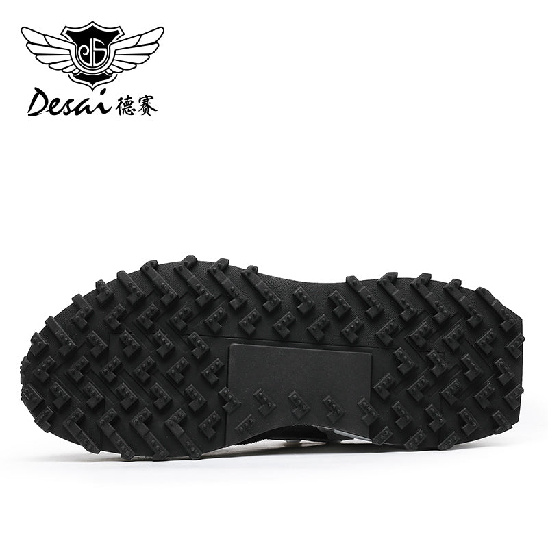 Desai Men's Shoes New Outdoor Sports Shoes Versatile Low Top Casual Shoes Thick Sole Shock Absorbing Lightweight sneakers Breathable Running Shoes for Men DS33162