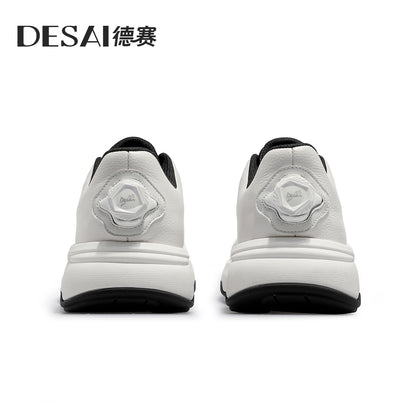 Desai screw button slip-on lazy men's casual shoes winter new men's shoes leather lightweight soft sole sports Sneakers DS30193