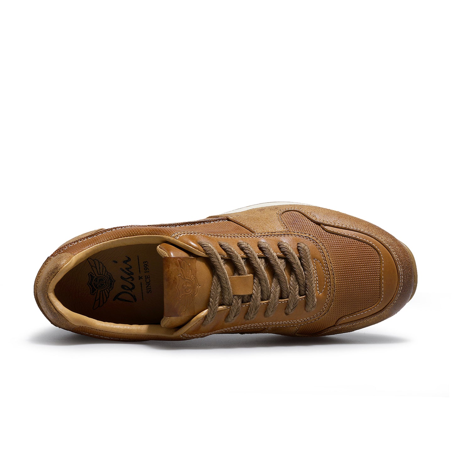 DESAI Durable Cowhide Leather Sneakers – Non-Slip & Comfortable DS3513